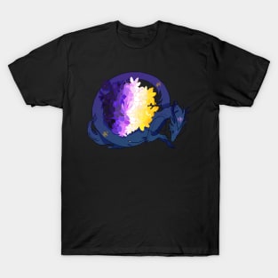 Nonbinary Pride Flag Flower Dragon T-Shirt